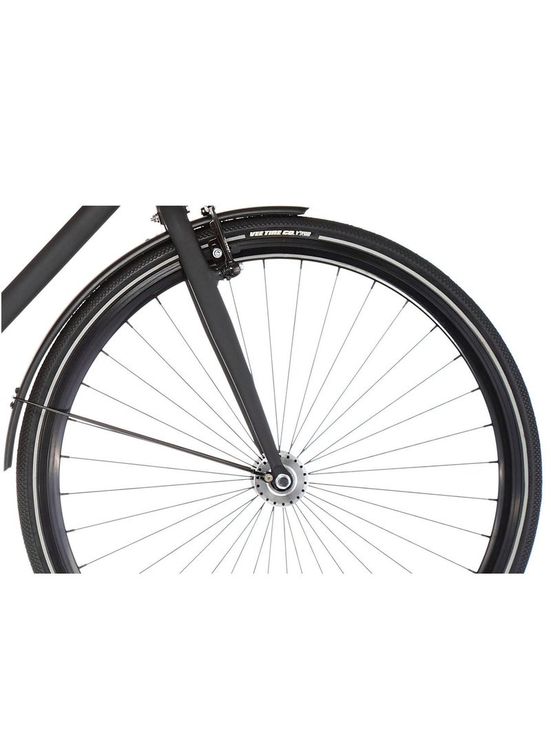 فيكسي شركة فيكسي. الدراجة الإلكترونية الحضرية ذات الدوران الخلفي ، محرك المحور الخلفي الكل في واحد من زيهوس ، أسود ، مقاس 52 ، سرعة واحدة - Image 5